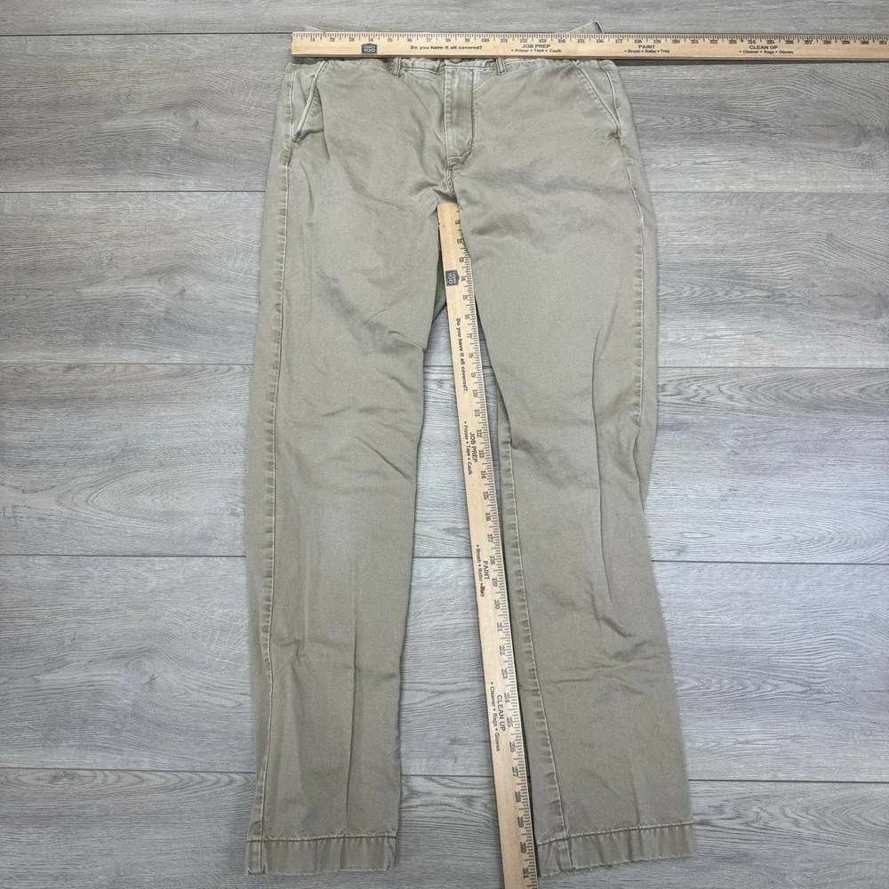 J Crew Oarsman Khaki Beige Pants Men's Sz 32x34‎ Preppy Casual